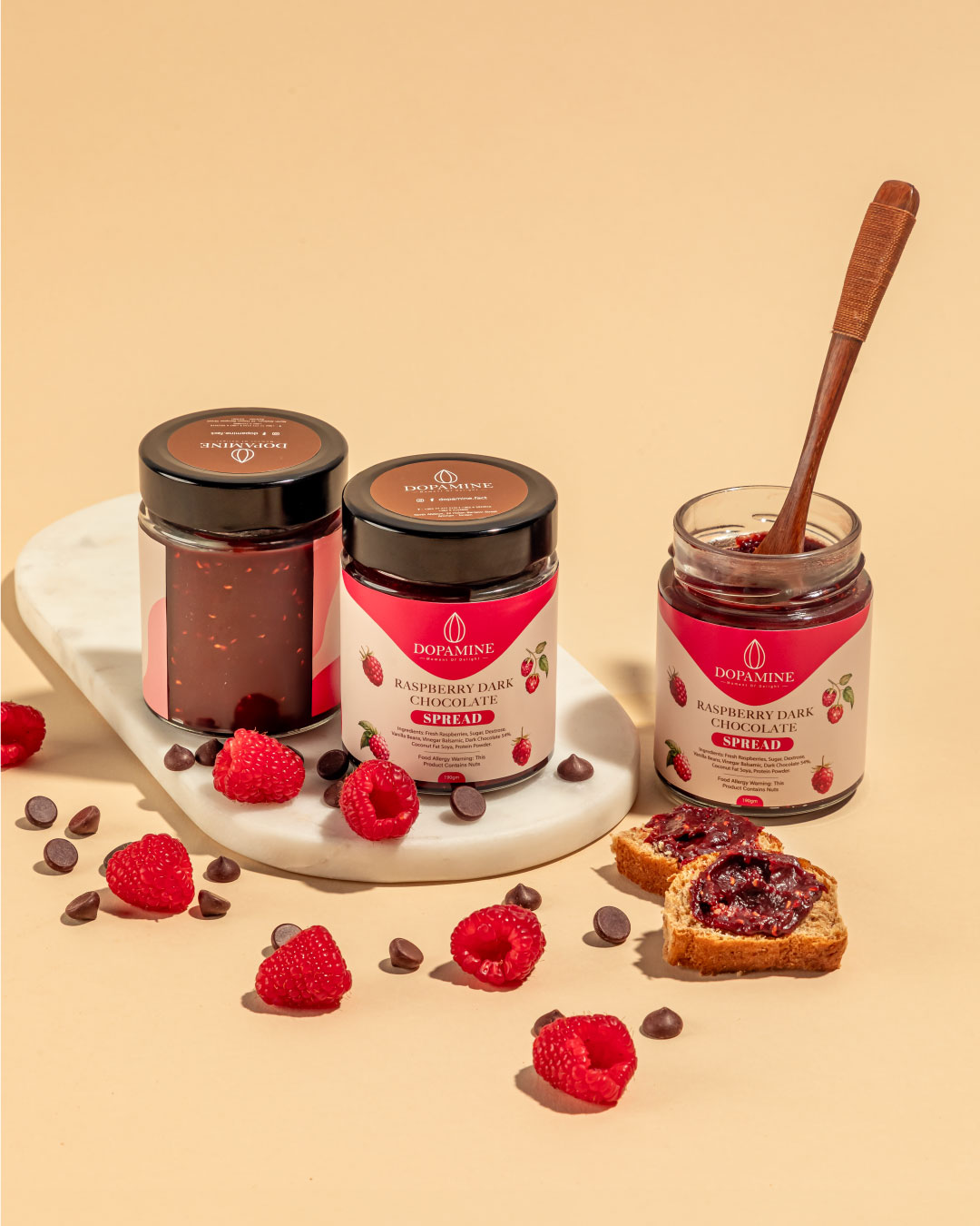 2 Raspberry Dark Chocolate Spread-400Gm