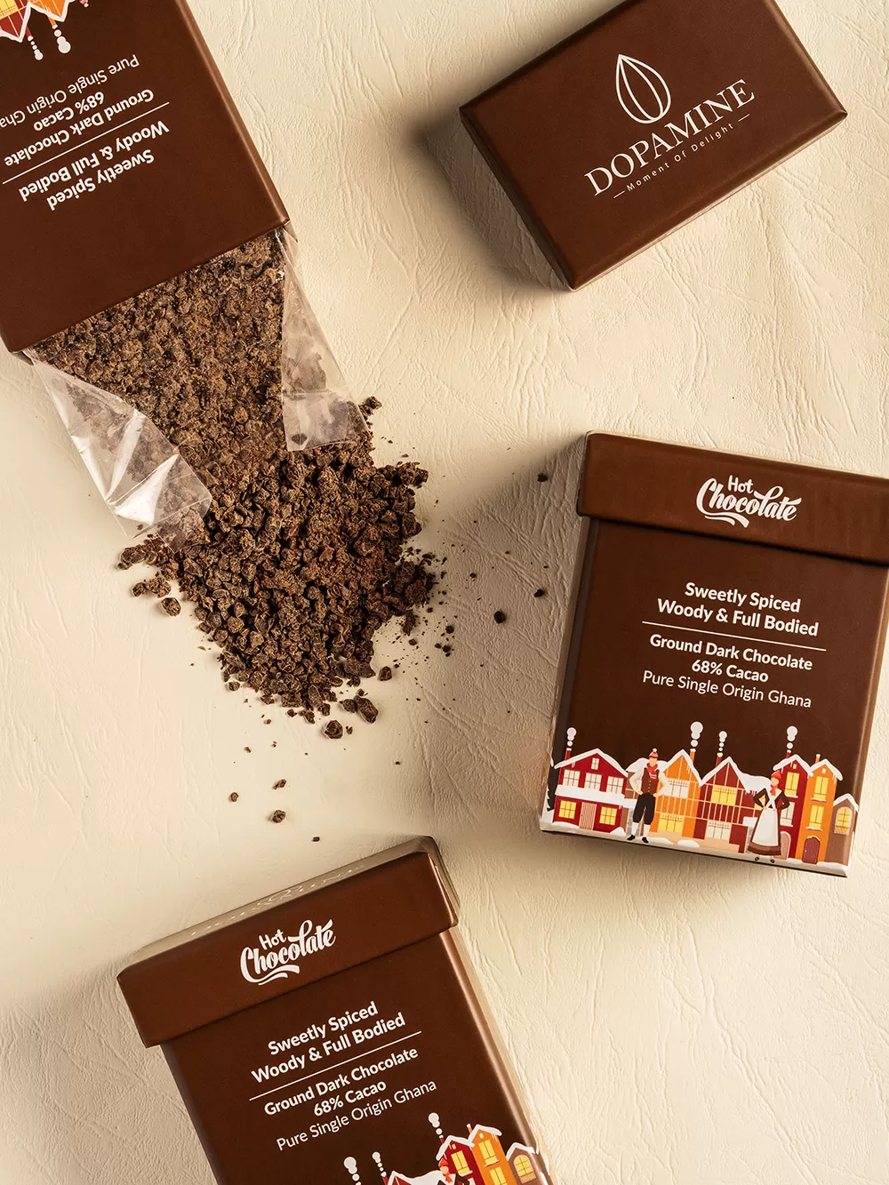 Ground Dark Chocolate (68% Cacao Pure Single Origin Ghana) 369Gm