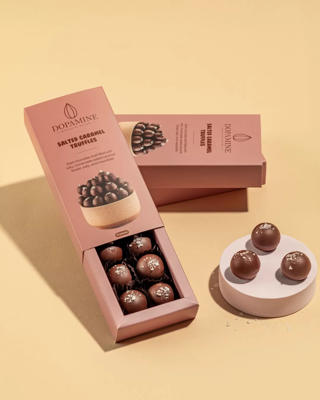 Salted caramel Truffles ( box-10 pcs) 147Gm